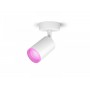 Spot LED RGB Philips Hue Fugato, Bluetooth, GU10, 5.7W, 350 lm, lumina alba si color (2000-6500K), IP20, Metal, Alb
