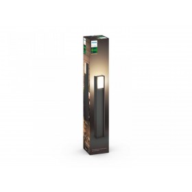 Stalp LED pentru exterior Philips Hue Turaco, 9W (60W), 806 lm, lumina calda (2700K), dimabila, IP44, 802x121mm, Antracit