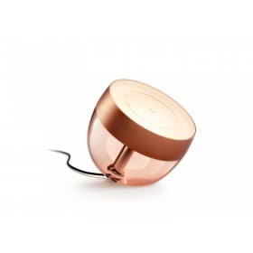 Lampa LED RGB Philips Hue Iris, gen4, Bluetooth, 8.2W, 570 lm, lumina alba si color (2000-6500K), IP20, 20.4cm, Copper