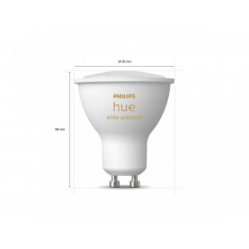 3 Becuri LED inteligente Philips Hue Spot, Bluetooth, GU10, 5W, 350 lm, lumina alba (2200-6500K)