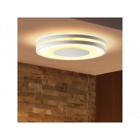 Plafoniera LED Philips Hue Being, Bluetooth, 22.5W (204W), 2500 lm, lumina alba (2200-6500K), 34.8cm, Metal/Plastic, Argintiu, I