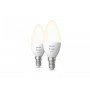 2 Becuri LED inteligente Philips Hue B39, Bluetooth, E14, 5.5W (40W), 470 lm, lumina calda (2700K)
