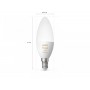 Bec LED inteligent Philips Hue B39, Bluetooth, E14, 4W, 470 lm, lumina alba (2200-6500K)