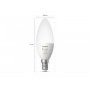 Bec LED RGB inteligent Philips Hue B39, Bluetooth, E14, 5.3W, 470 lm, lumina alba si color (2000-6500K)