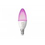 Bec LED RGB inteligent Philips Hue B39, Bluetooth, E14, 5.3W, 470 lm, lumina alba si color (2000-6500K)
