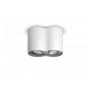 Spot LED Dublu Philips Hue Pillar, Bluetooth, 2xGU10, 2x5W, 700 lm, lumina alba (2200-6500K), IP20, 19.3x10.3cm, Metal, Alb,  In