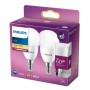 2 Becuri LED Philips P48, EyeComfort, E14, 7W (60W), 806 lm, lumina...