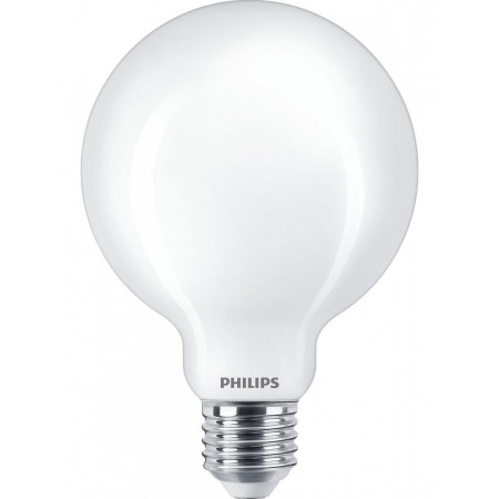 Bec LED Philips Classic G93, EyeComfort, E27, 7W (60W), 806 lm, lumina calda (2700K), mat