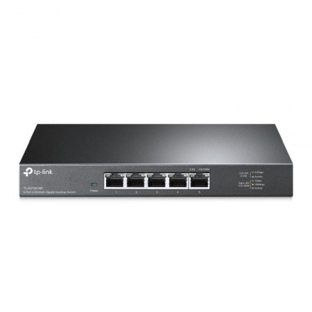 "5-Port 2.5G Multi-Gigabit Desktop Switch PORT: 5× 2.5G RJ45 Ports SPEC: Desktop Steel Case FEATURE: Plug and Play"