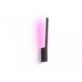 Aplica LED RGB Philips Hue Liane, Bluetooth, 12.2W, 850 lm, lumina alba si color (2000-6500K), IP20, 55.8cm, Negru