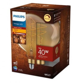 Bec LED vintage (decorativ) Philips Classic Gold Giant G200, EyeComfort, E27, 7W (40W), 470 lm, lumina calda (1800K), dimabil, c