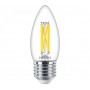 Bec LED Philips Classic B35, EyeComfort, E27, 3.4W (40W), 470 lm, lumina calda (2700K), dimabil, cu filament