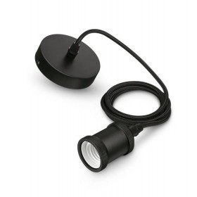 Pendul Philips Modern Black, E27, max. 40W, textil/Metal, IP20, Ø169mm, cablu 2m