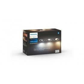 3 Spoturi LED incastrate Philips Hue Milliskin, Bluetooth, GU10, 3x5W (50W), 1050 lm, lumina alba (2200-6500K), IP20, 9cm, Argin
