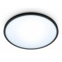 Plafoniera LED WiZ SuperSlim, Wi-Fi, Bluetooth, 14W, 1300 lm, lumina alba (2700-6500K), IP20, 24.2cm, Metal/Plastic, Negru
