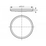 Plafoniera LED WiZ SuperSlim, Wi-Fi, Bluetooth, 14W, 1300 lm, lumina alba (2700-6500K), IP20, 24.2cm, Metal/Plastic, Alb