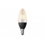 Bec LED inteligent Philips Hue B39, Bluetooth, E14, 4.5W (28W), 300 lm, lumina calda (2100K), cu filament