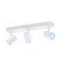 Spot LED RGB WiZ Imageo, Wi-Fi, Bluetooth, 3x4.9W, 1035 lm, lumina alba si color (2200-6500K), IP20, Metal, Alb