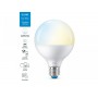 Bec LED inteligent WiZ Connected Whites G95, Wi-Fi, E27, 11W (75W), 1055 lm, lumina alba (2700-6500K), compatibil Google Assista