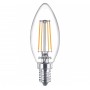 3 Becuri LED Philips Classic B35, E14, 4.3W (40W), 470 lm, lumina calda (2700K), cu filament