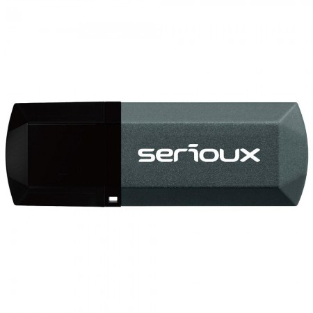 USB Flash Drive Serioux 8 GB DataVault V153, USB 2.0, black, dimensiuni 54,4 x 19,3 x 7,3 mm, greutate 12g, rata de transfer la 