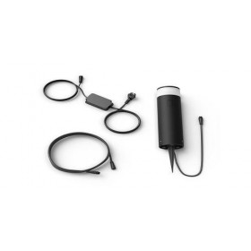 Stalp LED RGB pentru iluminat exterior Philips Hue Calla, 8W (49W), 600 lm, lumina alba si color (2000-6500K), IP65, 400x104mm, 