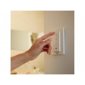 Spot LED Cvadruplu Philips Hue Buckram, Bluetooth, 4xGU10, 4x5W, 1400 lm, lumina alba (2200-6500K), IP20, 24x24x10.3cm, Metal, A