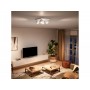 Spot LED Cvadruplu Philips Hue Buckram, Bluetooth, 4xGU10, 4x5W, 1400 lm, lumina alba (2200-6500K), IP20, 24x24x10.3cm, Metal, A