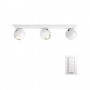 Spot LED Triplu Philips Hue Buckram, Bluetooth, 3xGU10, 3x5W, 1050 lm, lumina alba (2200-6500K), IP20, Metal, Alb, Intrerupator 