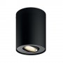 Spot LED Philips Hue Pillar, Bluetooth, GU10, 5W (50W), 350 lm, lumina alba (2200-6500K), IP20, 10.3cm, Metal, Negru, Intrerupat