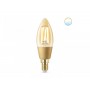 Bec LED inteligent vintage (decorativ) WiZ Connected Filament Gold C35 ,Wi-Fi, E14, 4.9W (25W), 370 lm, lumina alba (2000-5000K)