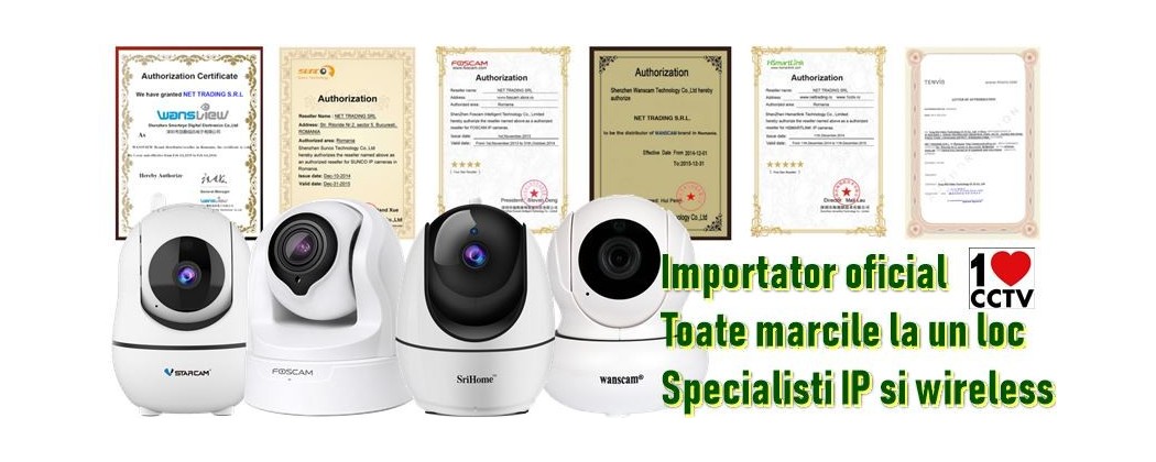 Camere Supraveghere Wireless - interior, exterior, PTZ - 1CCTV.ro
